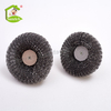 Stainless Steel Washing Up Mesh Scourer Ball Head with Plastic Handle Kitchen Cleaning Ball