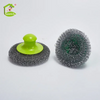 Household Cleaning Scrubbers Stainless Steel Scourer Daily Necessities With Short Handle