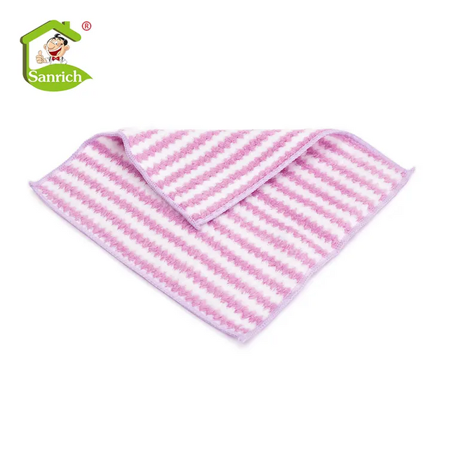 Washing Kitchen Cleaning Towel Water Absorbent Microfiber Dishtowel Coral Velvet Cloth Dishcloth