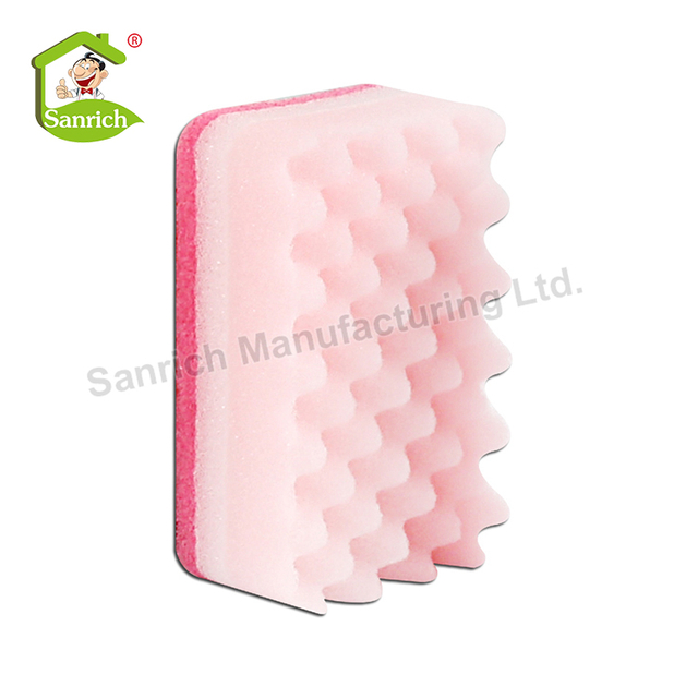 Household Cleaning Tools Wave Shape Durable Kitchen Abrasive Sponge Pad for Cleaning And Kitchen Use