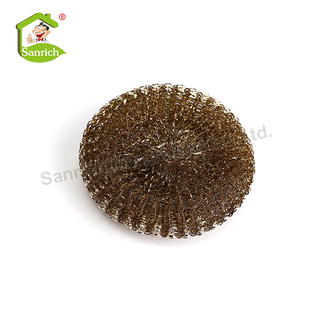 Wholesale Kitchen Washing Dish Cleaning Ball Copper Plated Brass Mesh Scourer Ball for Pot