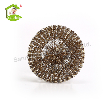 Wholesale Kitchen Washing Dish Cleaning Ball Copper Plated Brass Mesh Scourer Ball for Pot