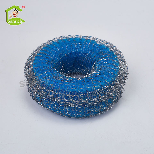 Power Cleaning Heavy-duty Pot Pan Scrubbing Galvanized Iron Wire Sponge for Kitchen