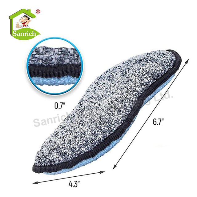 Heavy Duty Non-Scratch Microfiber Along Effortless Cleaning of Dishes Multi-Purpose Magic Scrub Sponges for Kitchen