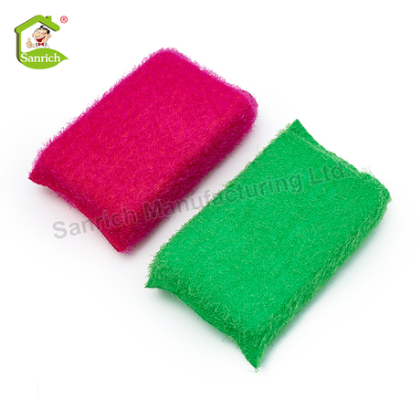 Nylon Wire Scouring Pad Kitchen Foam Dishwashing Cleaning Sponge Non Scratch Dish Washing Scrubber Cleaner