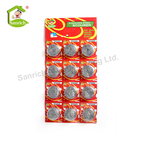 Latest Hot Selling Cheap Price 410 Stainless Steel Wire Cleaning Ball Stainless Scourer Steel Wool Scourer Sets with Detergent