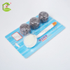 Stainless Steel Wire Mesh Scrubber SS410 Raw Material Scourer Kitchen Round Cleaning Ball With Removable Handle
