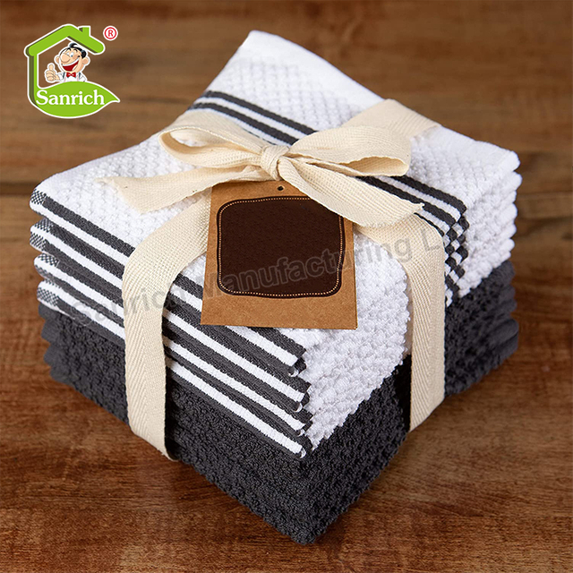 Best Seller Ecofriendly 100% Cotton Organic Printed Car And Home Cleaning Kitchen Dish Cloth Household Dishcloth Kitchen Supplies Tea Towels Set