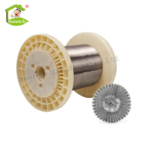 0.20mm Steel Galvanized Mesh Scourer Scrubber Cleaning Ball Flat Wire Rolls Raw Material For Kitchen Pot Cleaning