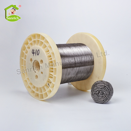 China Low Cost 0.13mm SS410 Pot Dish Cleaning Scours Raw Material of Stainless Steel Wire Scrubber