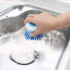 Kitchen Dishwashing Brush Scrubber Cleaning Cleaner Dish Soap Brush Grips Press Soap Dispensing Palm Brush